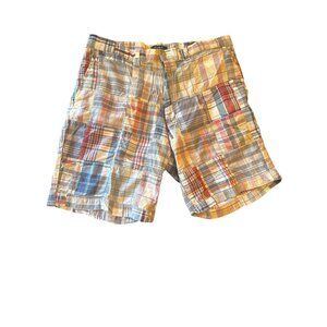 Polo‎ Ralph Lauren Mens Madre Patchwork Plaid Cotton Shorts Size 35 Multicolor
